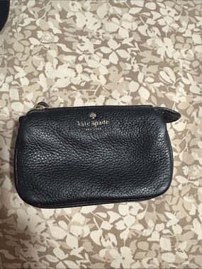 kate spade Black Pebbled Leather Wallet